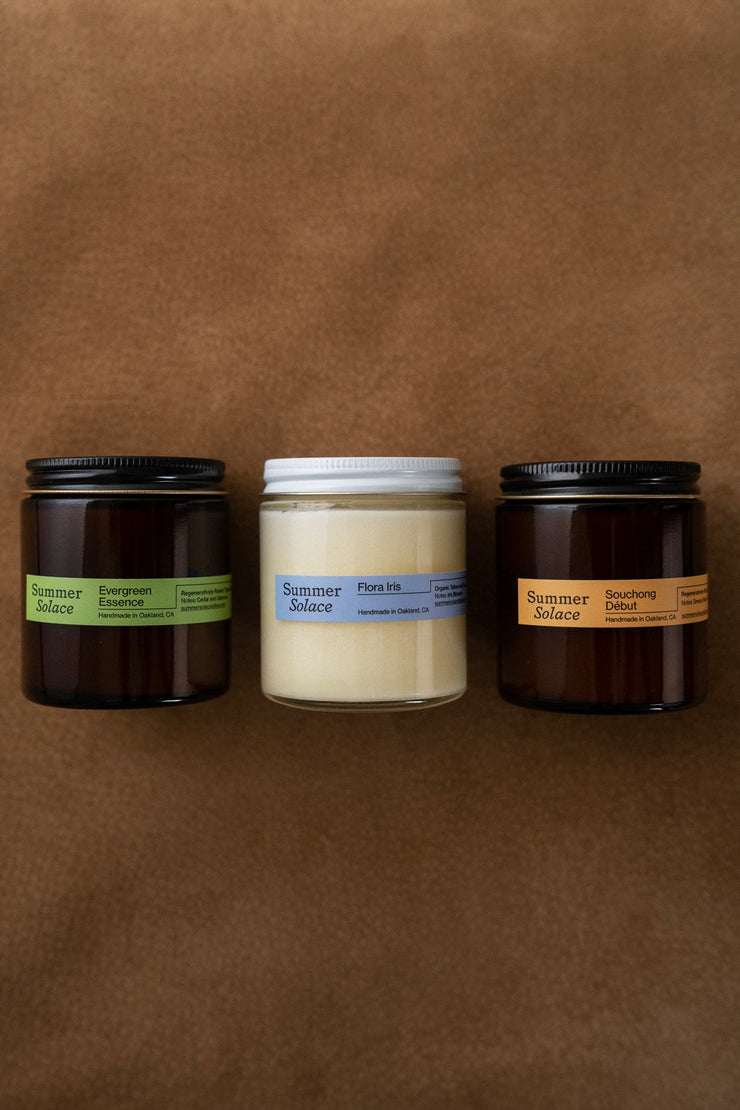 Summer Solace Tallow - Perfumed Tallow Candle Trio - Regenerative Tallow™ - Gift Sets