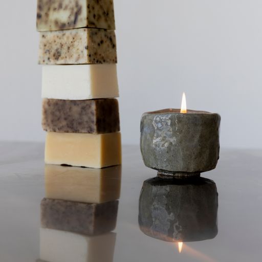 Summer Solace Tallow - The Earthen Tallow Candle - Fog Glazed - Candle