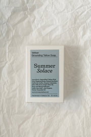 Summer Solace Tallow - Vetiver Grounding Bar Soap - Regenerative Tallow™ - Soap