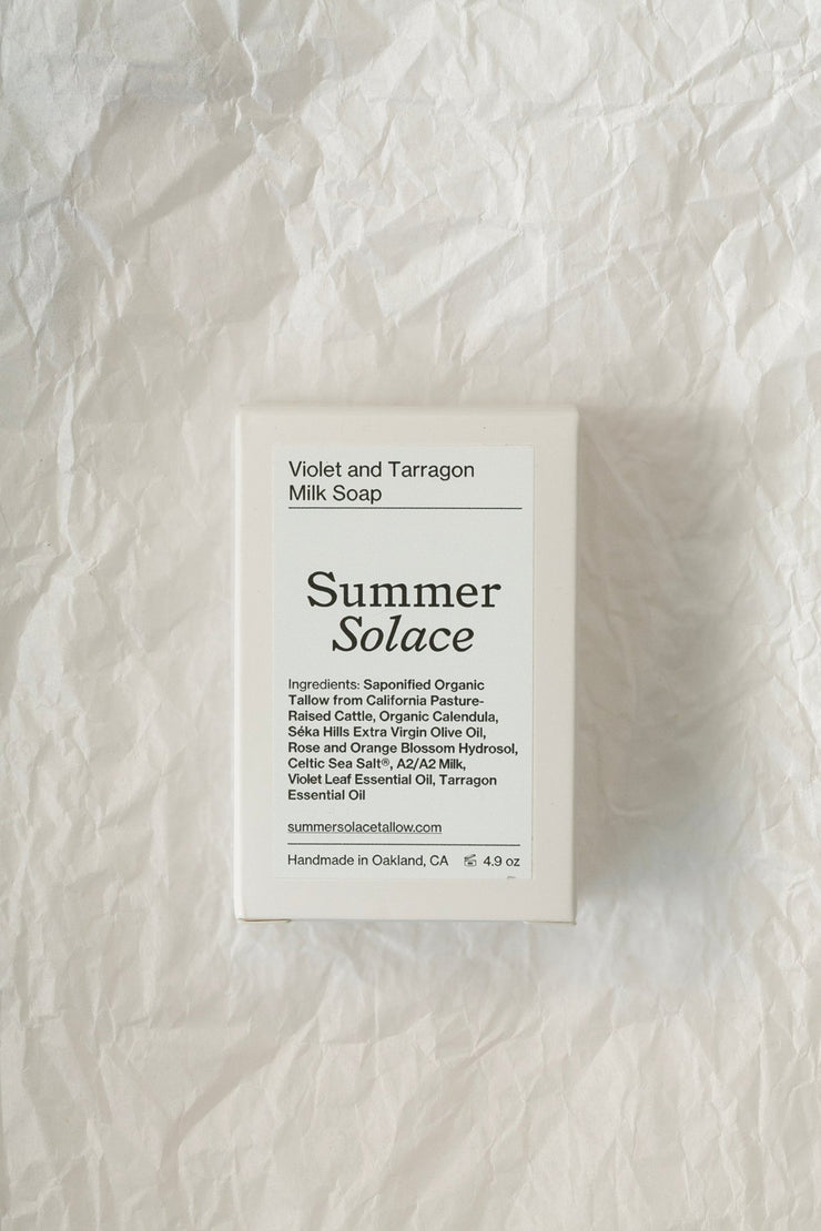 Summer Solace Tallow - Violet and Tarragon A2/A2 Milk Soap - Regenerative Tallow™ - Soap