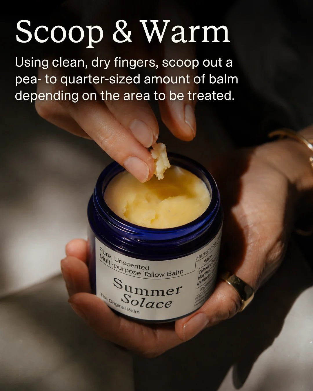 Mineral Zinc Tallow Balm • Pure Unscented • 23% Non-Nano Zinc (USP) application step 2