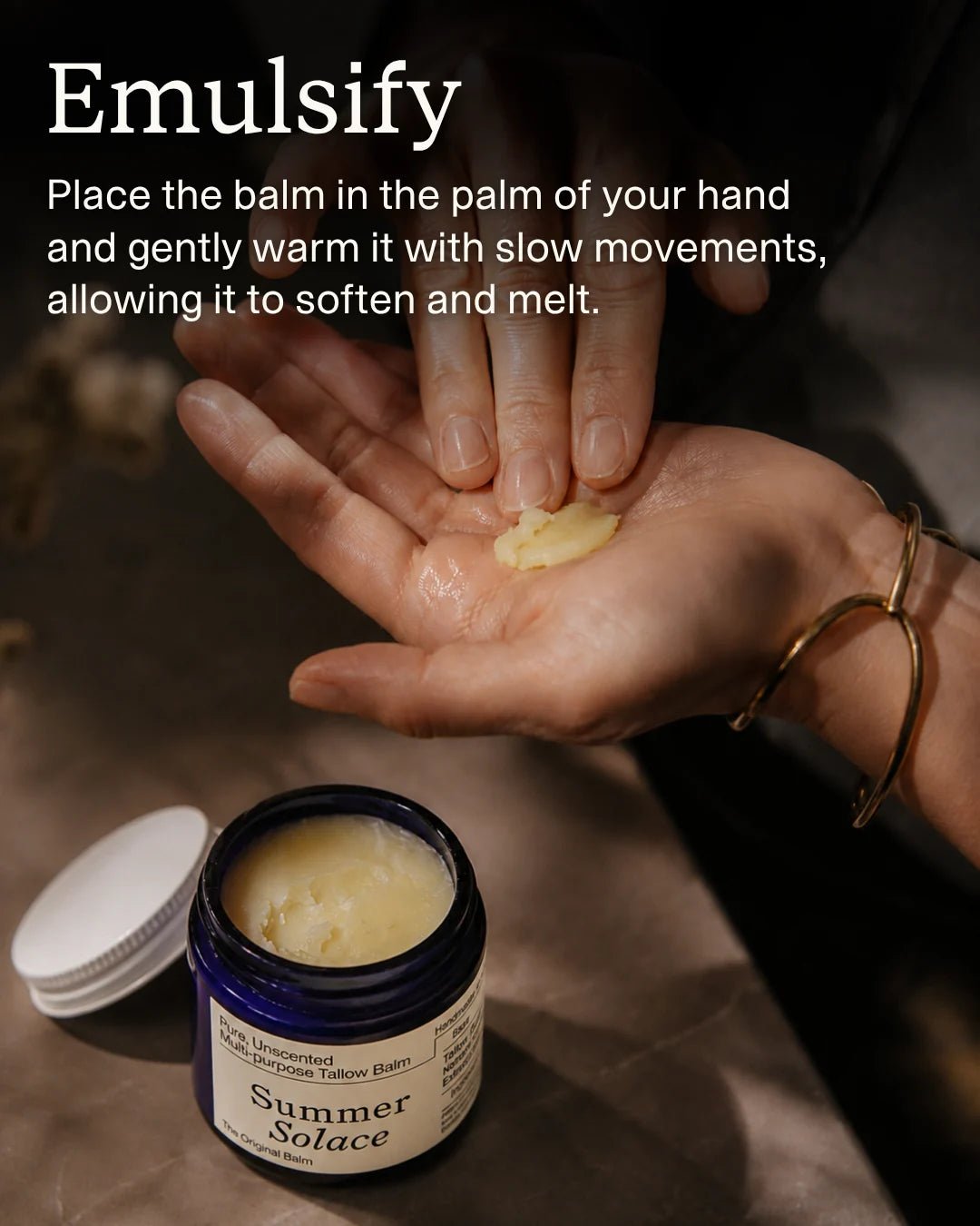 Mineral Zinc Tallow Balm • Pure Unscented • 23% Non-Nano Zinc (USP) application step 3