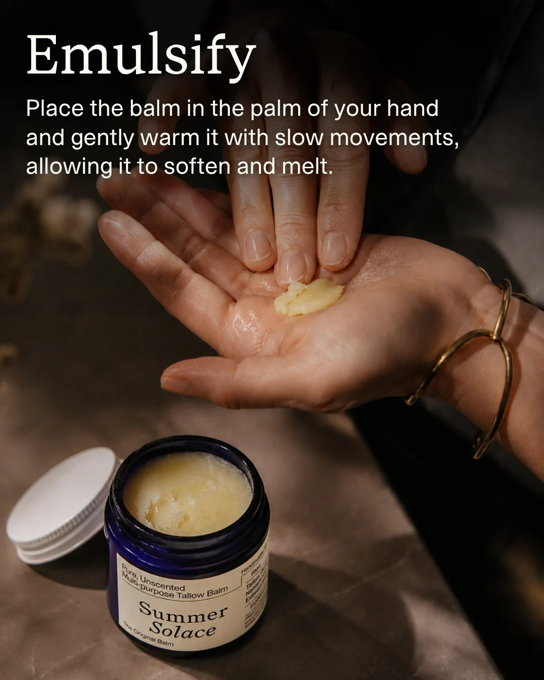 Tinted Zinc Tallow Balm • 23% Non-Nano Zinc Oxide • Scented application step 3
