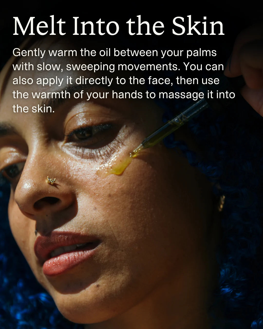 Emanations Tallow & Emu Face Oil | Sea Buckthorn & Floral Attars | Dry, Sensitive & Mature Skin application step 2