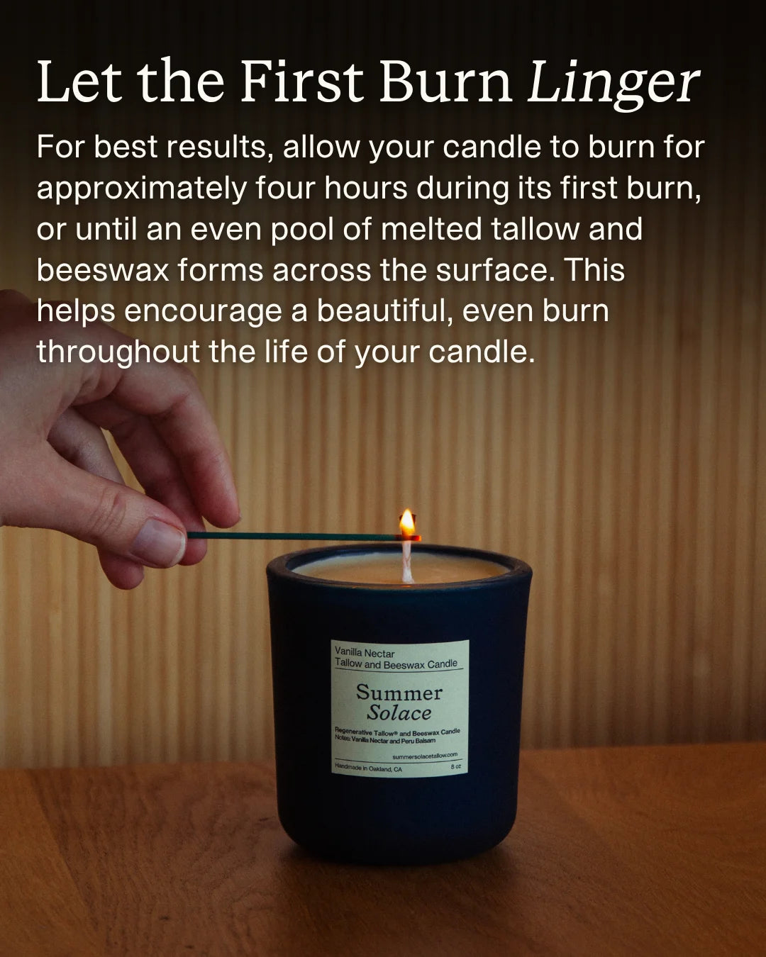 Tallow Candle Set – Core Collection | Full Size Trio application step 2